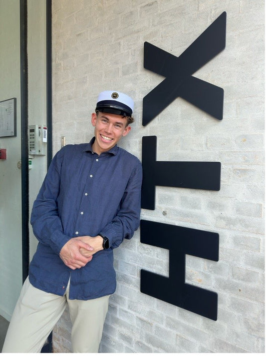 Blå bomuldsskjorte - Medium